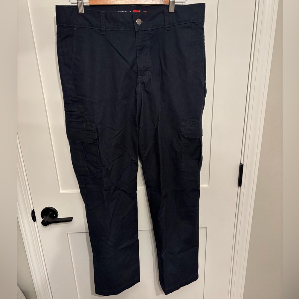 Dickies Flex Cargo Pants Mens Dark Navy Stretch Workwear Utility Size 32x30